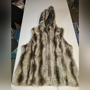 Reversible fux fur Kristen Blake vest. Size XL